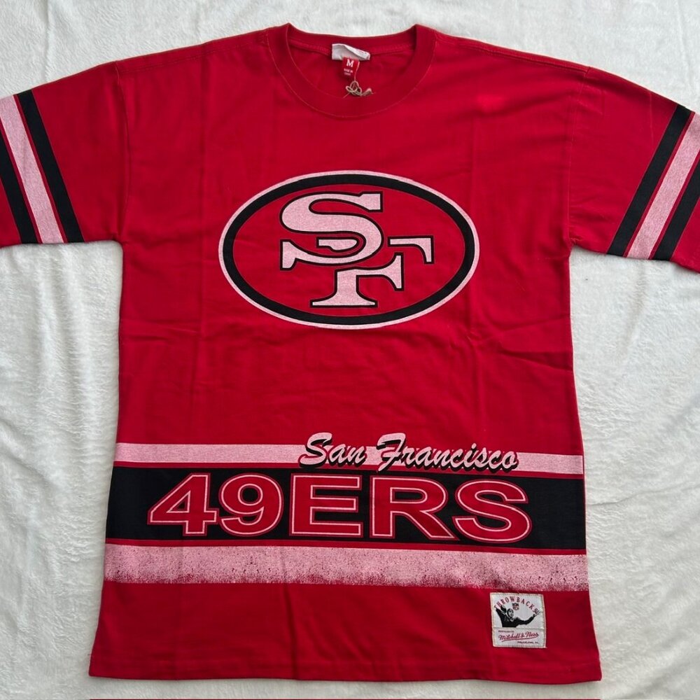 San Francisco 49ers Logo Fan Tee Shirt by Mitchell & Ness